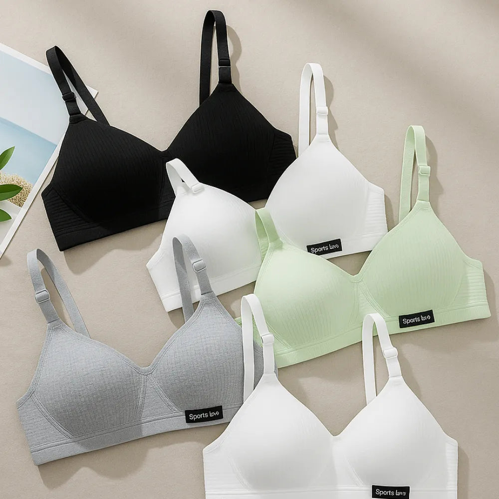 Mega Kit 5 Sutiãs Comfort Belt Laya Originais - 100% Algodão | Oferta Válida Apenas Hoje!