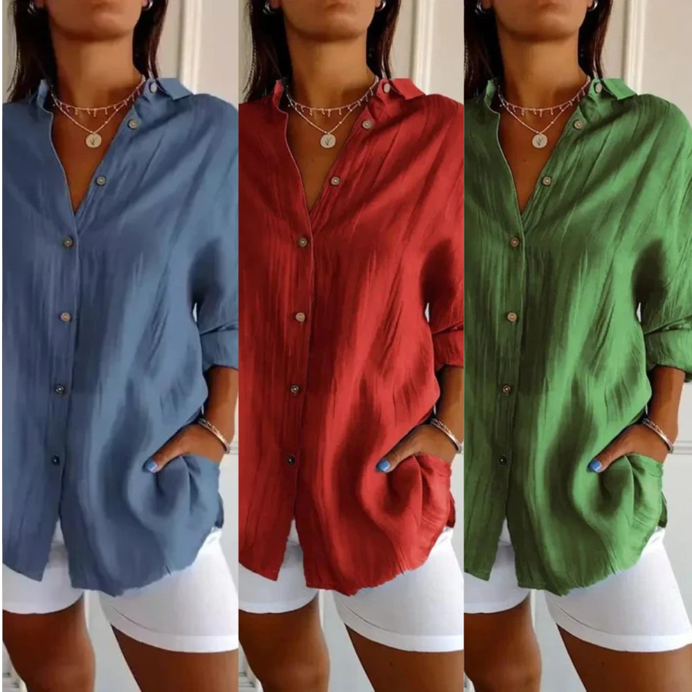 Compre 1 Leve 3 Camisas Ibiza em Linho de Algodão Semi Plissado