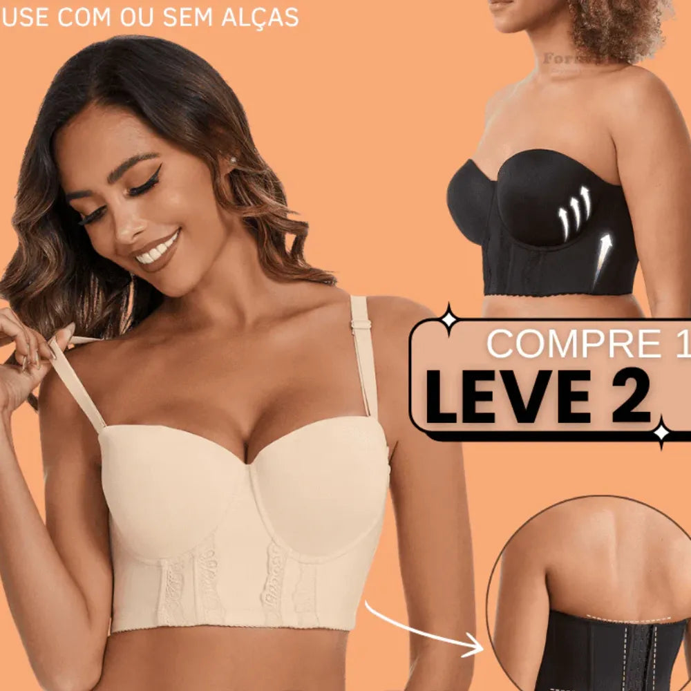 Sutiã Corset Modelador + Alças Removíveis grátis  - [COMPRE 1 LEVE 2]