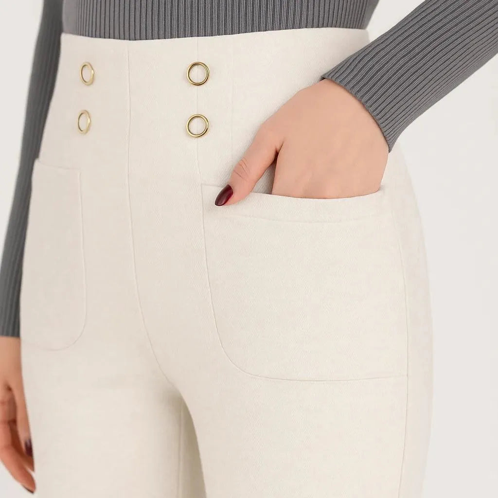 [Pague 2 Leve 3] Calça Solena Feminina em Algodão seco com Poliéster + Brinde Sortido